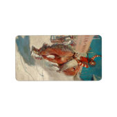 Bronco Buster, 1906 von Newell Convers Wyeth Adressaufkleber (Vorne)