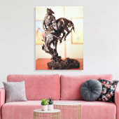 Bronco-Buster (Bronze) Leinwanddruck (Insitu (Wohnzimmer))