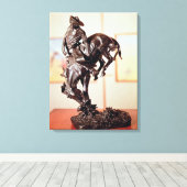 Bronco-Buster (Bronze) Leinwanddruck (Insitu (Holzboden))