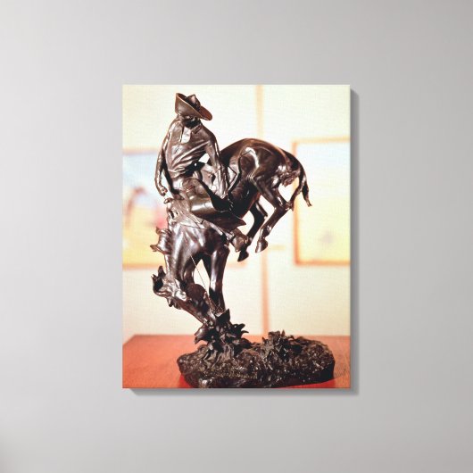 Bronco-Buster (Bronze) Leinwanddruck (Vorderseite)