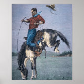Bronco-Buster (farbige Gravierung) Poster (Vorne)