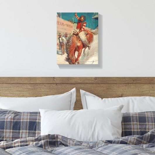 Bronco Buster von Newell Convers Wyeth Leinwanddruck (Insitu (Schlafzimmer))
