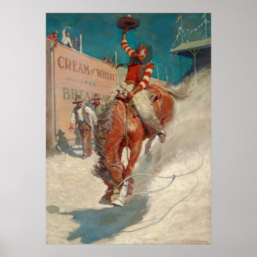 Bronco Buster von Newell Convers Wyeth Poster (Vorne)
