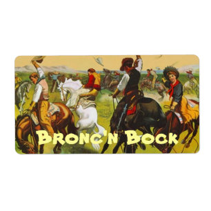 Bronco Bustin Homebrew Bottling Zuhause Brew Label