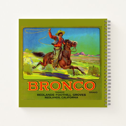 Bronco-Fruchtkartett der 20er Jahre Notizblock (Rückseite)