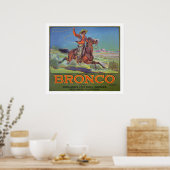 'Bronco Orange', c.1900 (Farblitho) Poster (Küche)