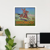 'Bronco Orange', c.1900 (Farblitho) Poster (Heimbüro)