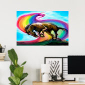 Bronco Rainbow Unicorn Poster (Heimbüro)