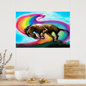 Bronco Rainbow Unicorn Poster (Küche)