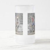 Bronco-Reiter mattierter Stein Mattglas Bierglas (Mittel)