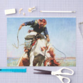 "Bronco Rider" Western Art von W. Herbert Dunton Seidenpapier (Handwerk)