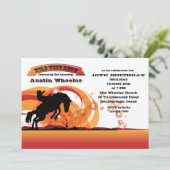 Broncobuster-Einladung Einladung (Stehend Vorderseite)