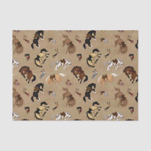 Broncs und Cowboys Seidenpapier (Vorderseite)