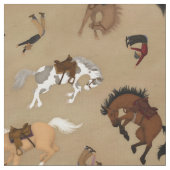 Broncs und Cowboys Stoff (Nahaufnahme)