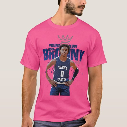 Bronny James Basketball Player T-Shirt (Vorderseite)