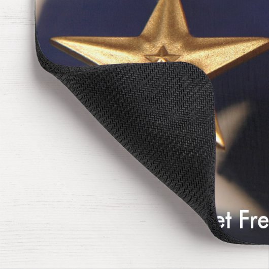 bronse Stern und lila Herz mousepad (Ecke)