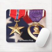 bronse Stern und lila Herz mousepad (Mit Mouse)