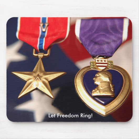 bronse Stern und lila Herz mousepad (Vorne)