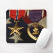 bronse Stern und lila Herz Mousepad (Mit Mouse)