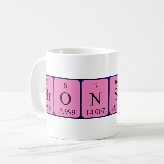 Bronson Periodenname Tasse (Vorderseite Links)
