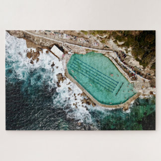 Bronte Bäder Ocean Pool Sydney Luftansicht Puzzle