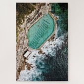 Bronte Bäder Ocean Pool Sydney Luftansicht Puzzle (Vertikal)