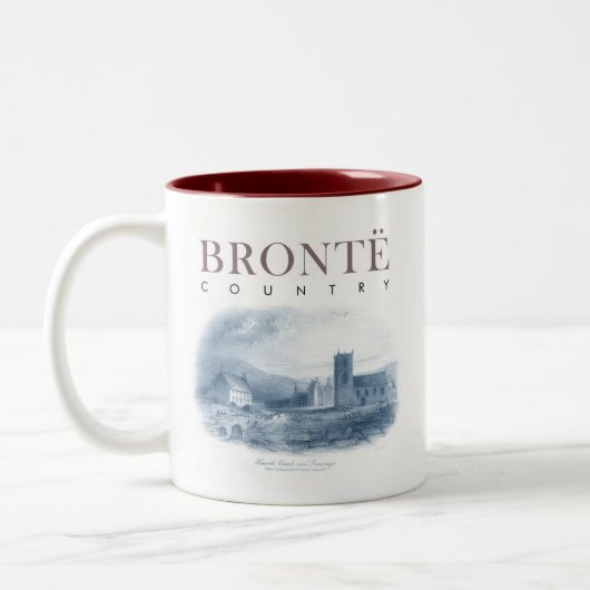Bronte Country Haworth Church and Parsony Zweifarbige Tasse (Links)