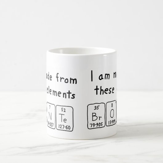 Bronte Namen-Tasse periodischer Tabelle Kaffeetasse (Mittel)