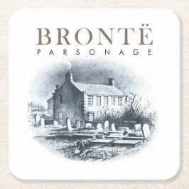 Bronte Parsonage Zuhause der Brontes Rechteckiger Pappuntersetzer