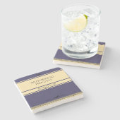 Bronte Schwester-Retro Art Steinuntersetzer (Seitenansicht)