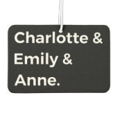 Brontë Sisters I - Charlotte & Emily & Anne Autolufterfrischer (Rückseite)