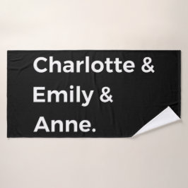 Brontë Sisters I - Charlotte & Emily & Anne Badhandtuch Set