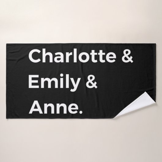 Brontë Sisters I - Charlotte & Emily & Anne Badhandtuch Set (Badehandtuch)