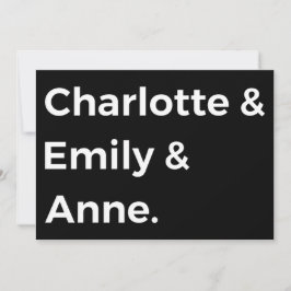Brontë Sisters I - Charlotte & Emily & Anne Einladung
