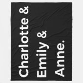 Brontë Sisters I - Charlotte & Emily & Anne Fleecedecke (Vorderseite)