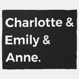 Brontë Sisters I - Charlotte & Emily & Anne Fleecedecke