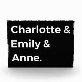 Brontë Sisters I - Charlotte & Emily & Anne Fotoblock