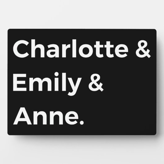Brontë Sisters I - Charlotte & Emily & Anne Fotoplatte (Vorderseite)