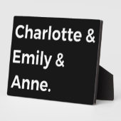 Brontë Sisters I - Charlotte & Emily & Anne Fotoplatte (Seite)