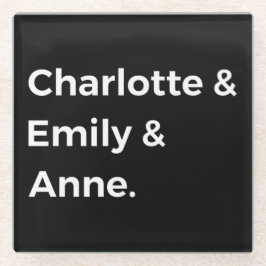 Brontë Sisters I - Charlotte & Emily & Anne Glasuntersetzer