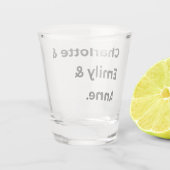 Brontë Sisters I - Charlotte & Emily & Anne Schnapsglas (Rückseite)