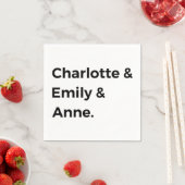 Brontë Sisters I - Charlotte & Emily & Anne Serviette (Beispiel)