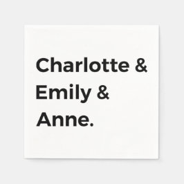 Brontë Sisters I - Charlotte & Emily & Anne Serviette