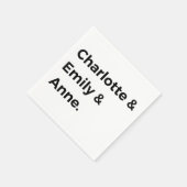 Brontë Sisters I - Charlotte & Emily & Anne Serviette (Ecke)