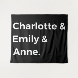 Brontë Sisters I - Charlotte & Emily & Anne Wandteppich