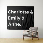 Brontë Sisters I - Charlotte & Emily & Anne Wandteppich (Beispiel (Horizontal))