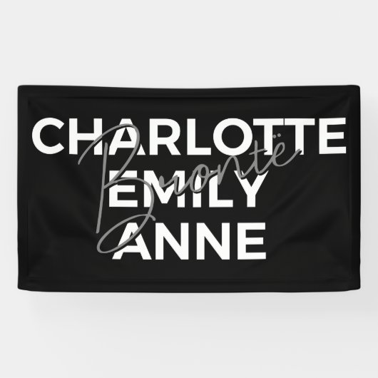 Brontë Sisters II - Charlotte & Emily & Anne Banner (Horizontal)