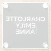 Brontë Sisters II - Charlotte & Emily & Anne Glasuntersetzer (Rückseite)