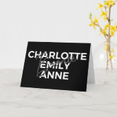 Brontë Sisters II - Charlotte & Emily & Anne Karte (Gelbe Blume)