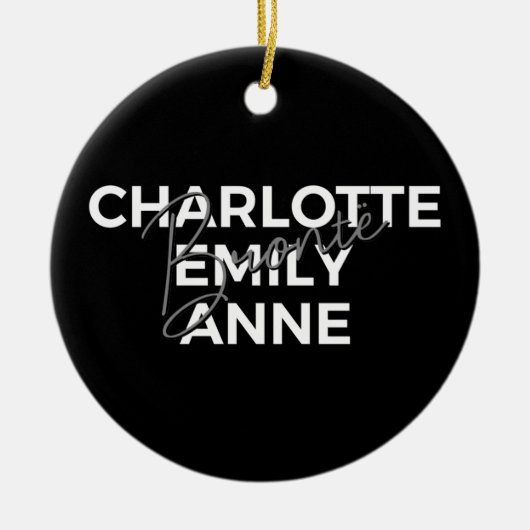 Brontë Sisters II - Charlotte & Emily & Anne Keramik Ornament (Vorne)